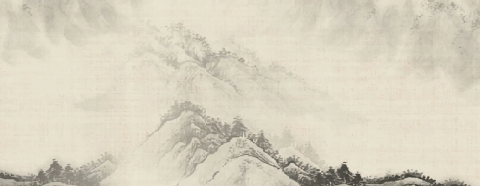 郭熙水榭松石画面，适合用于教法、经典与路径背景。